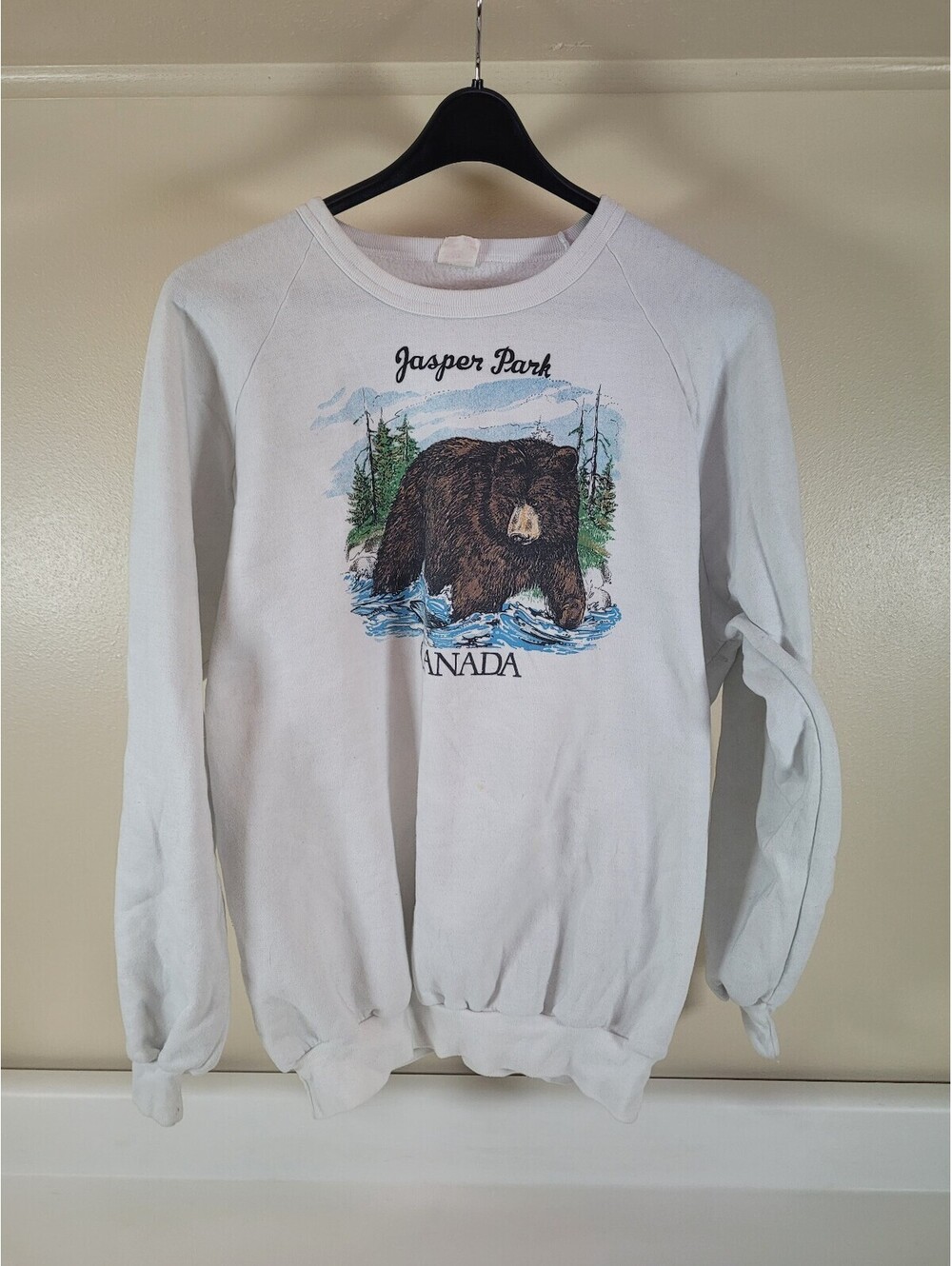 Vintage jasper park canada sweatshirt XL white national park sweater